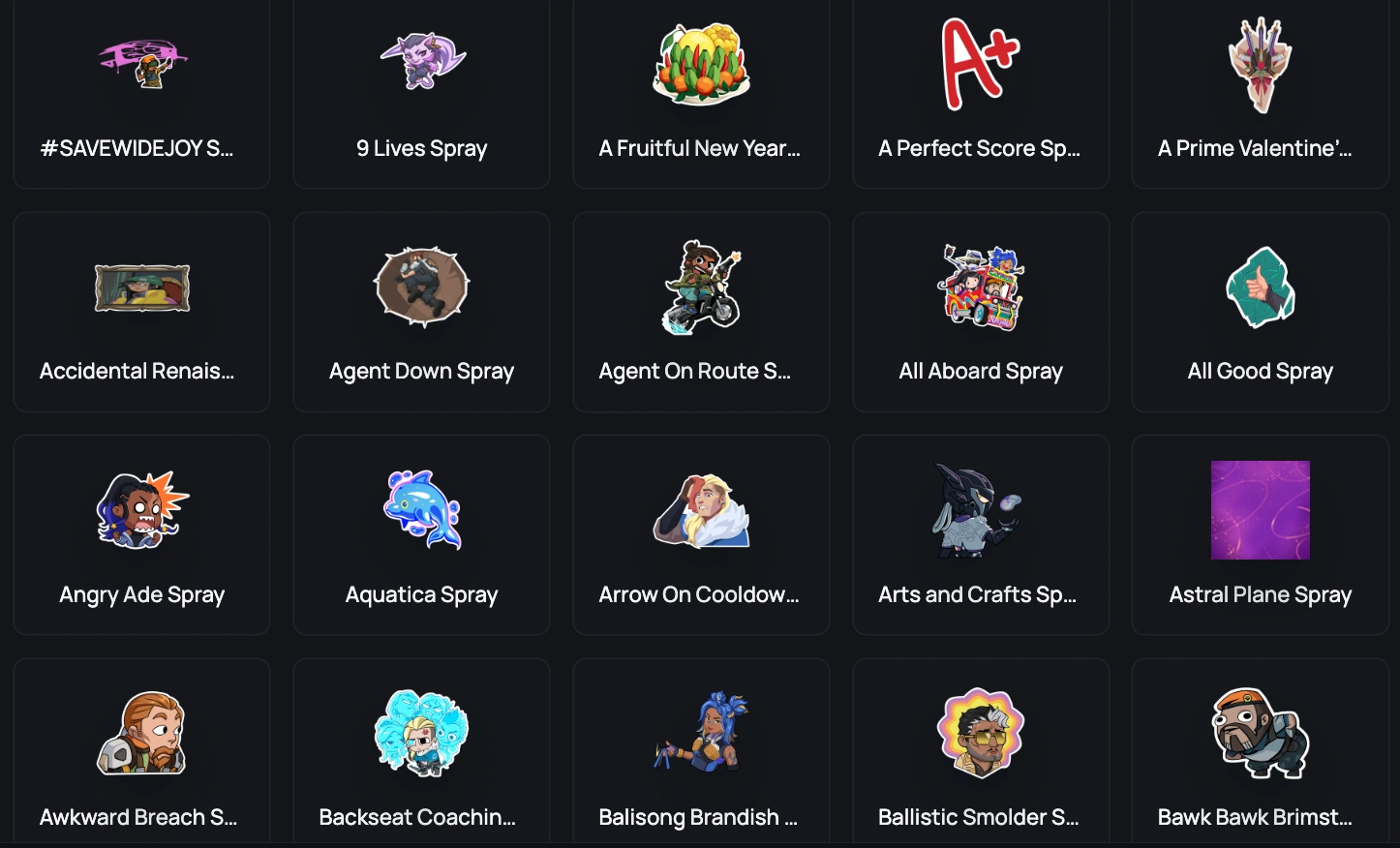 Ascendant sprays 1