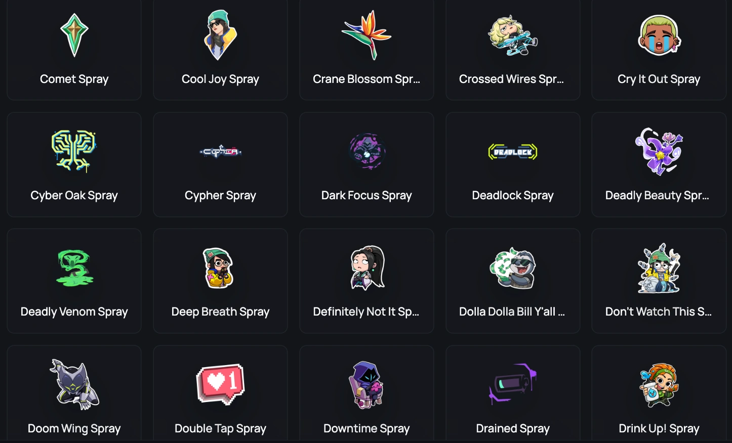 Ascendant sprays 3