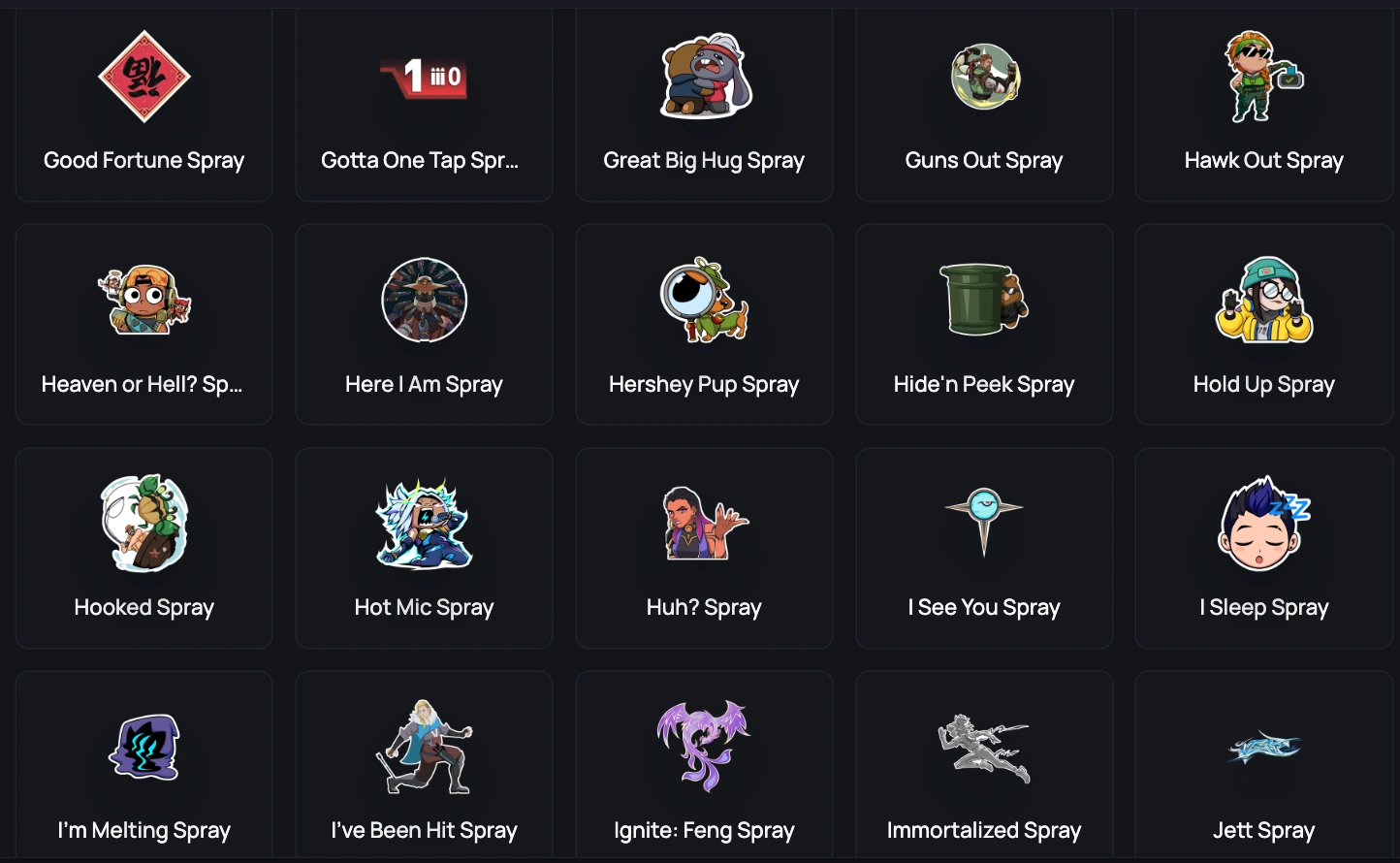 immortal sprays 2