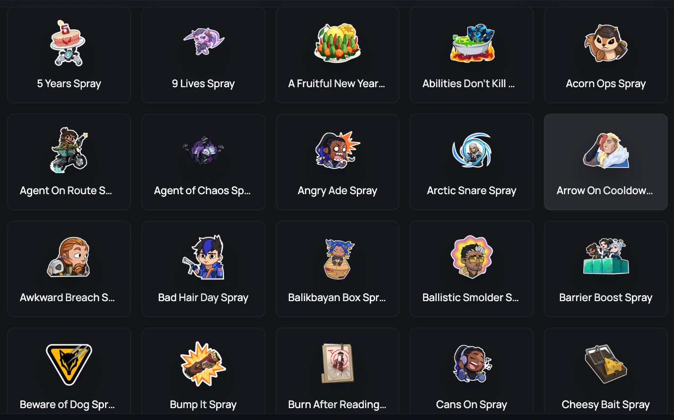 sprays valorant bronze account 1