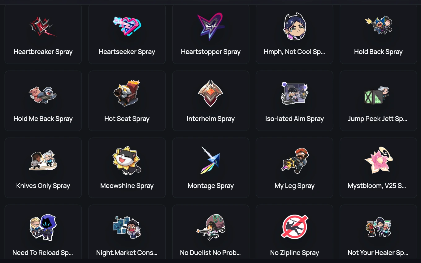 sprays valorant bronze account 3