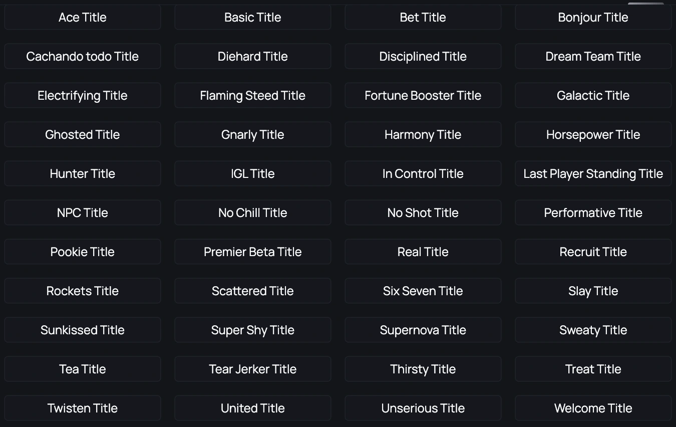 titles