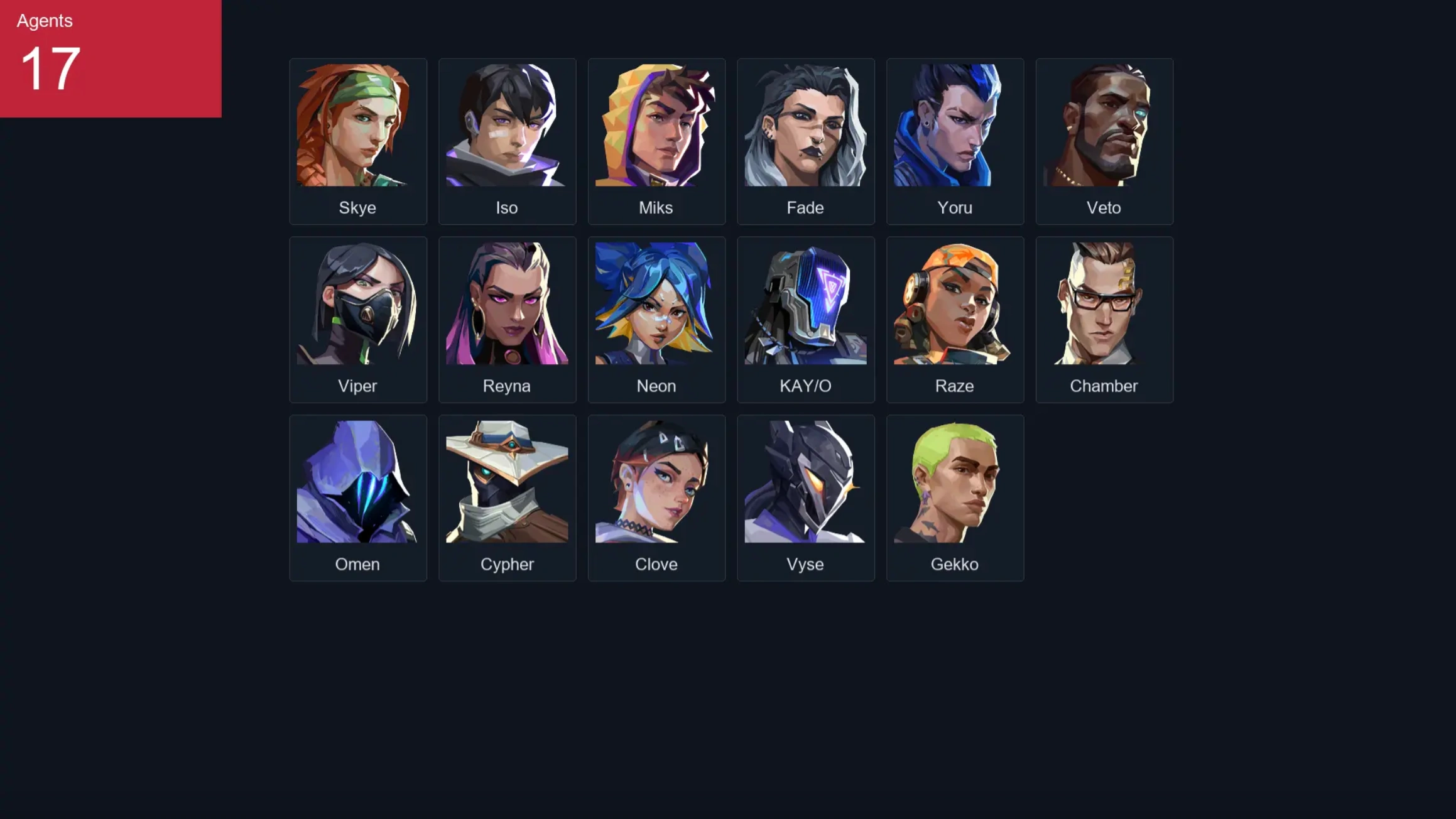 valorant iron account - agents