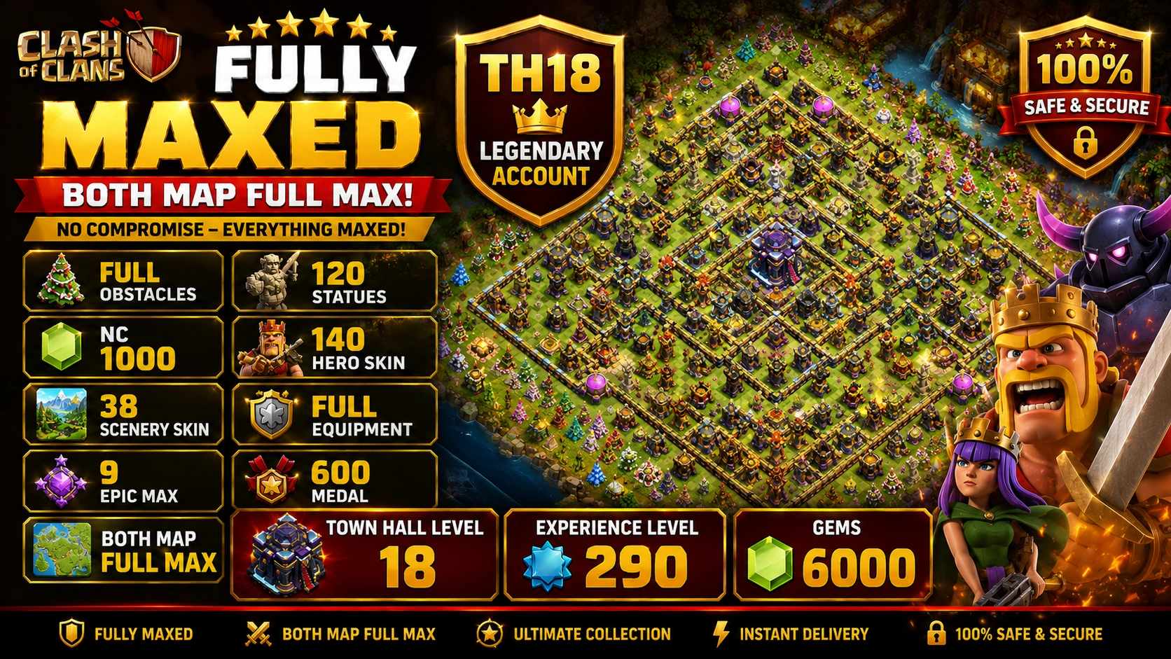 coc accounts for sale