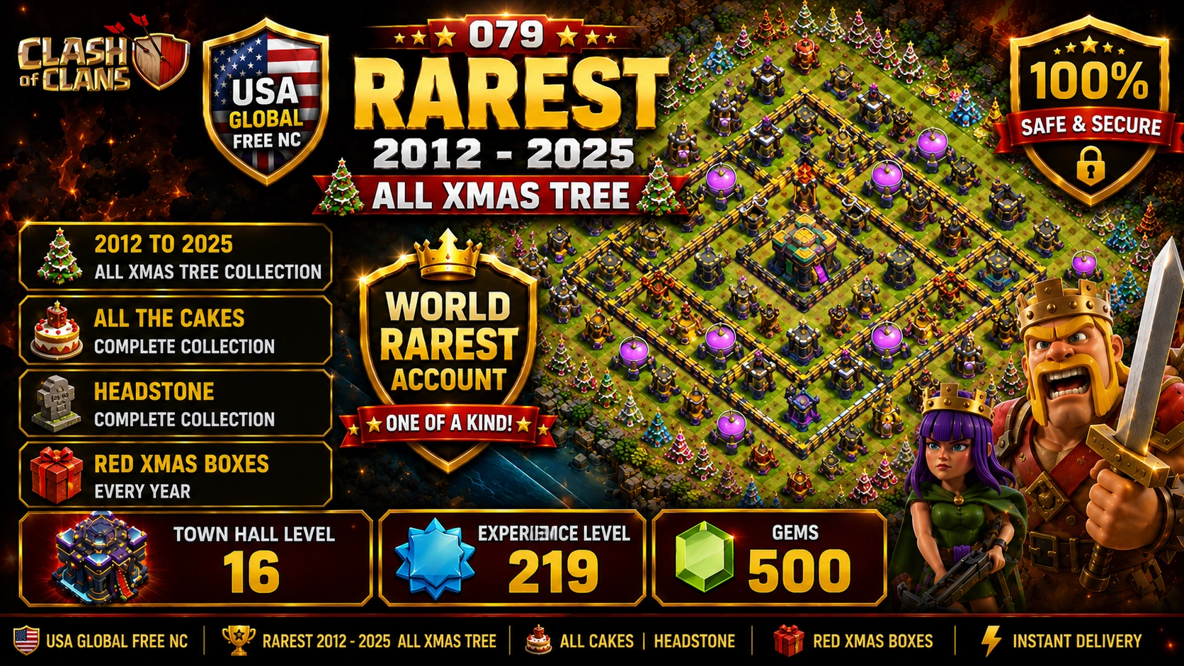 buy coc account cheap